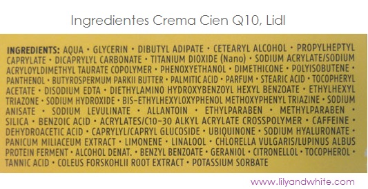 q10 lidl ingredientes
